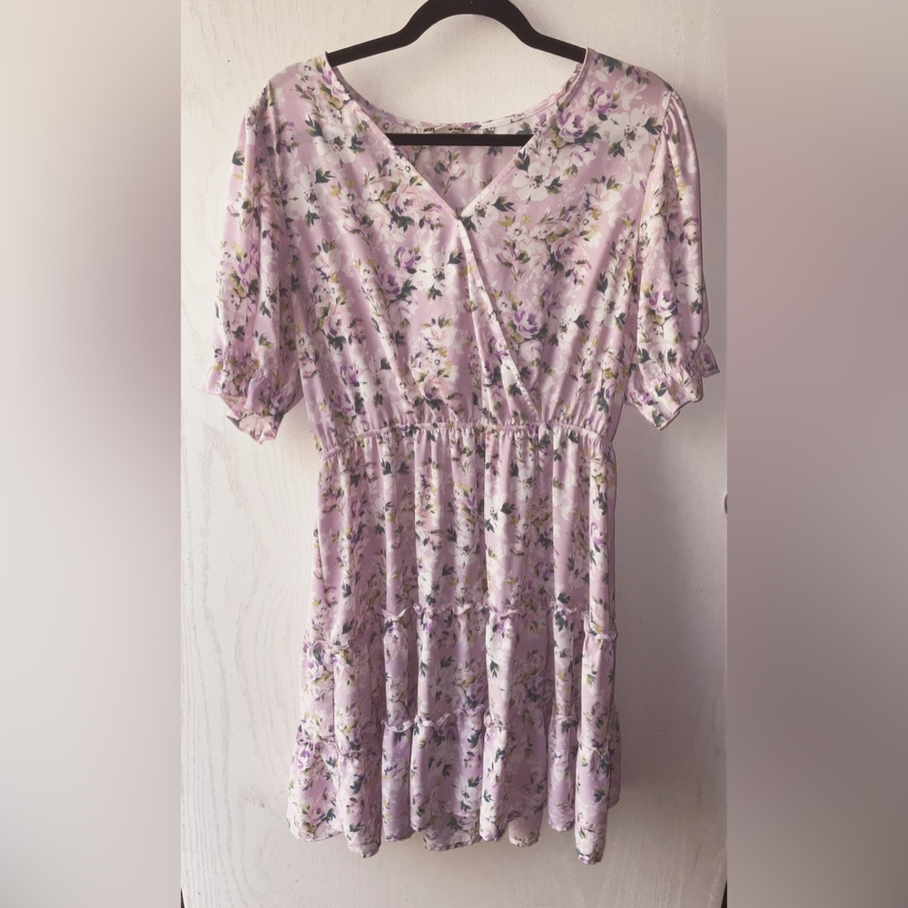 This is a lovely floral purple dress. Perfect for sunny days!